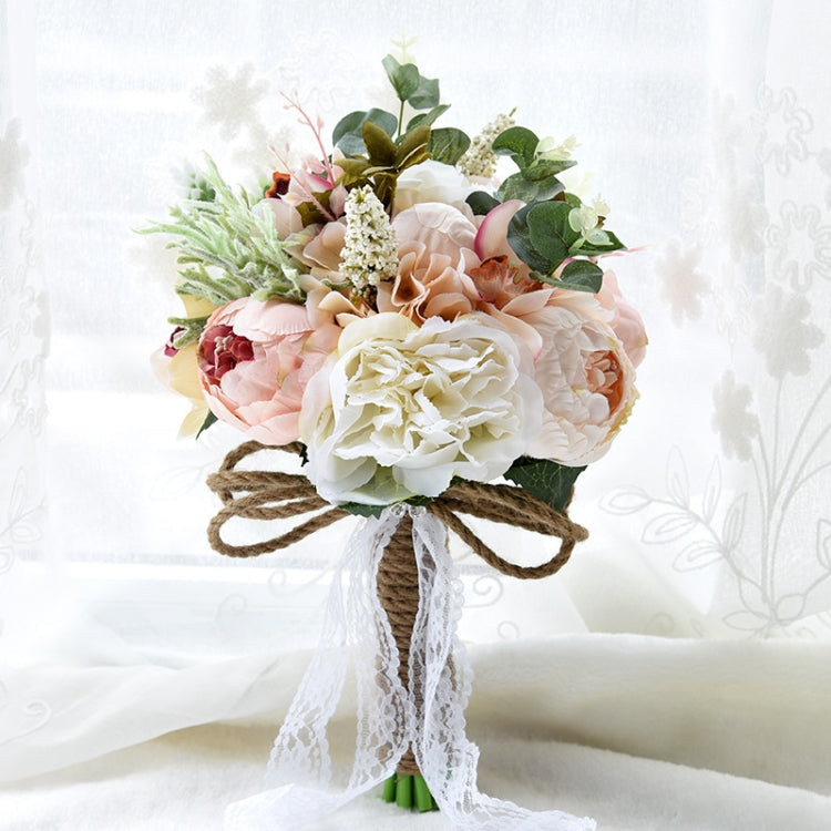 Wedding Holding Flower Bridal Bouquet Accessories Bridesmaid Party Wedding Decoration Supplies, Diameter: 24cm