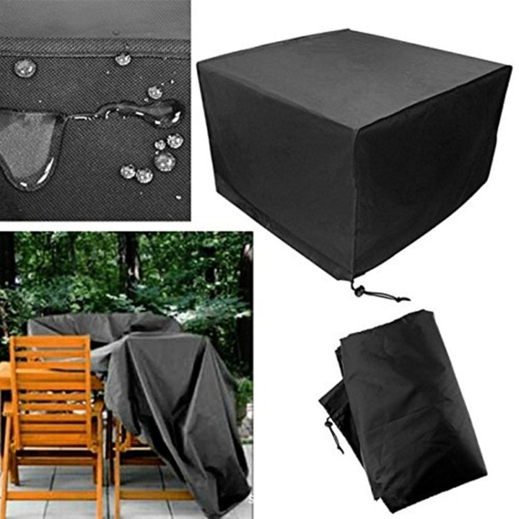 Anti-UV Waterproof Dust-proof 210D Oxford Cloth Folding Table Chairs Protective Cover Outdoor Furniture Set Cover, Size: 242*162*100cm(Black)
