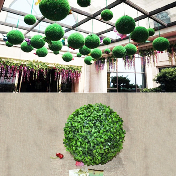 Artificial Aglaia Odorata Plant Ball Topiary Wedding Event Home Outdoor Decoration Hanging Ornament, Diameter: 6.7 inch