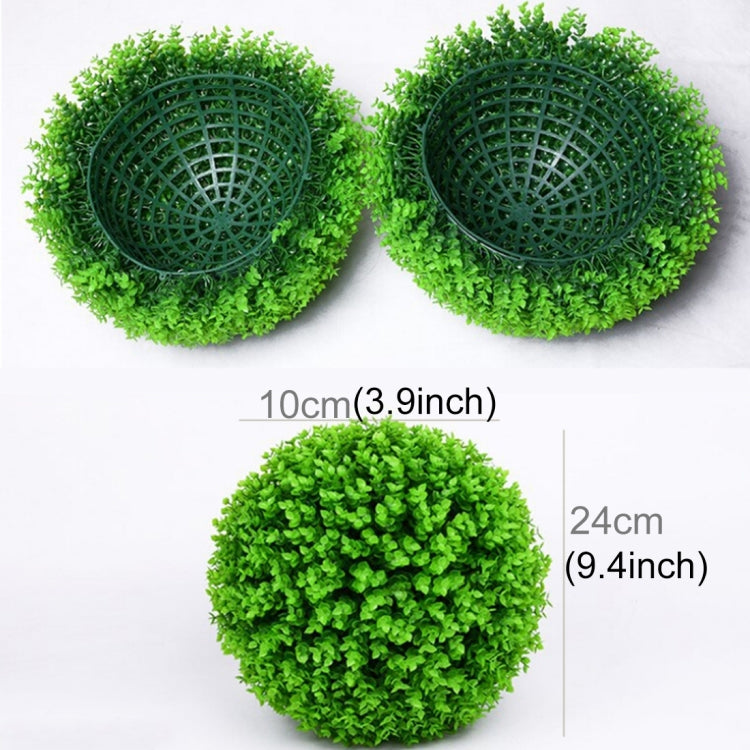 Artificial Green Eucalyptus Plant Ball Tree Wedding Event Home Outdoor Decoration Hanging Ornament, Diameter: 9.5 inch