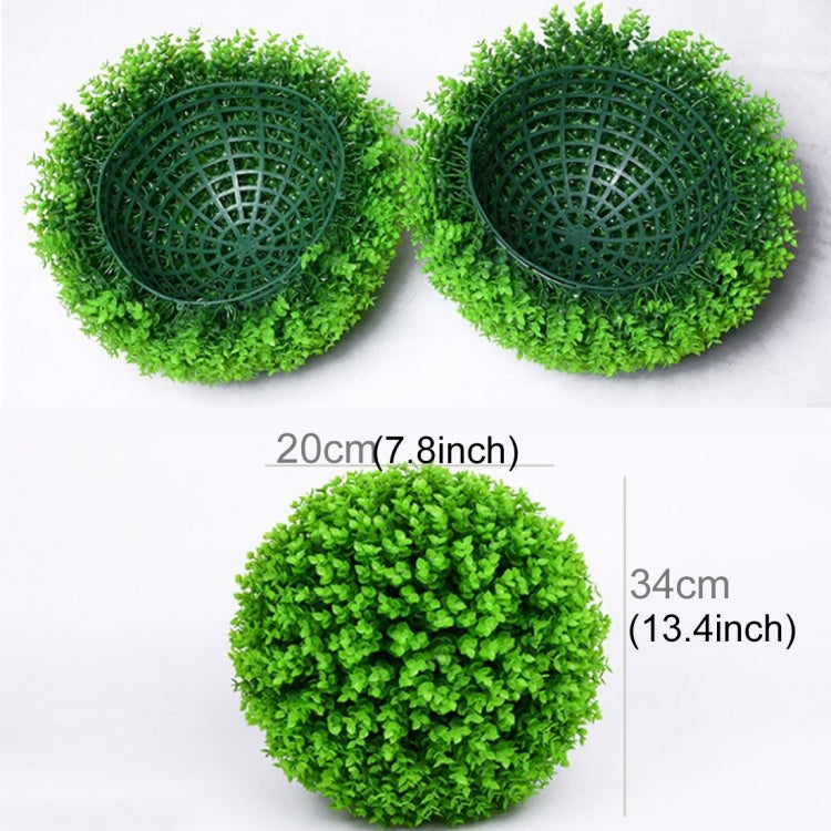 Artificial Green Eucalyptus Plant Ball Topiary Wedding Event Home Outdoor Decoration Hanging Ornament, Diameter: 13.4 inch
