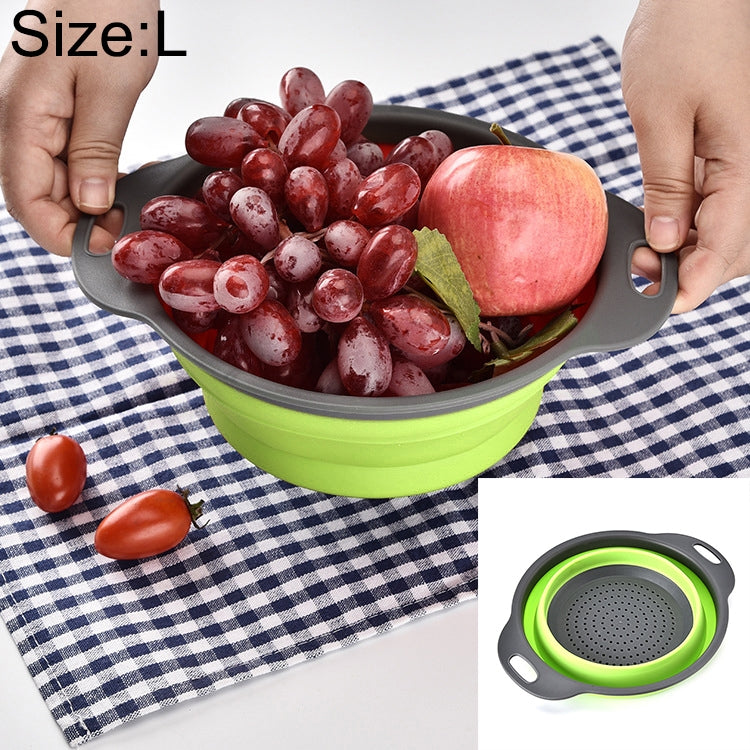 Creative Folding Vegetables Fruits Storage Basket Organizer Drain Basket, L, Size: 29.5*23.5*10cm