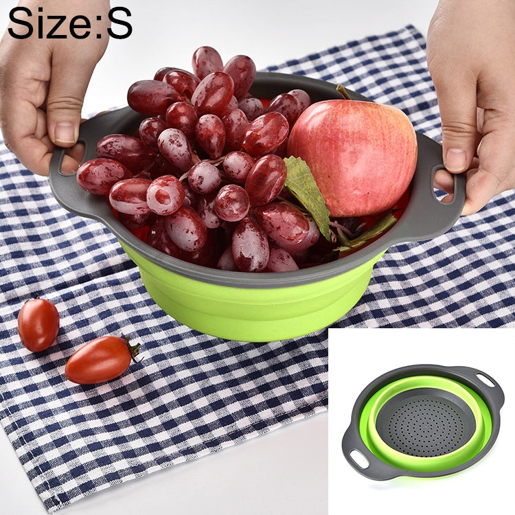 Creative Folding Vegetables Fruits Storage Basket Organizer Drain Basket, S, Size: 24.5*20*9cm