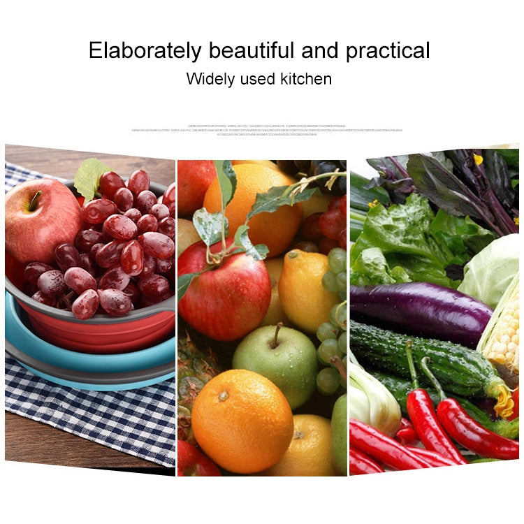 Creative Folding Vegetables Fruits Storage Basket Organizer Drain Basket, S, Size: 24.5*20*9cm