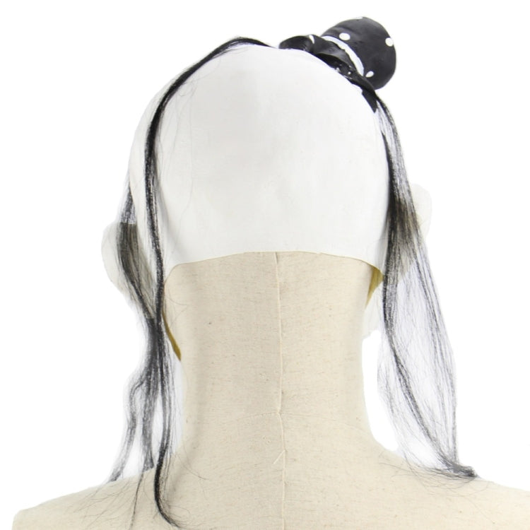 Halloween Festival Party Latex Devil Clown Frightened Mask Headgear, with Hair