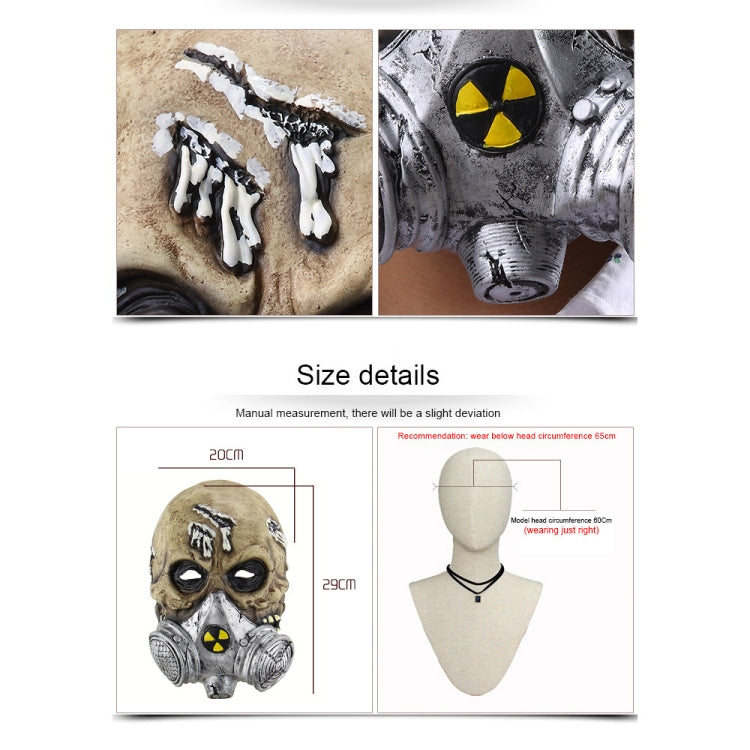 Halloween Festival Party Latex Biochemical Gas Mask Skeleton Frightened Mask Headgear