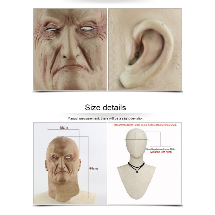 Halloween Festival Party Latex Underworld Boss Frightened Mask Headgear