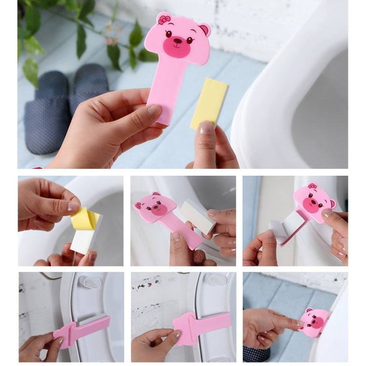 10 PCS Cute Cartoon Portable Convenient Toilet Lid Device Mention Toilet Set, Random Style Delivery
