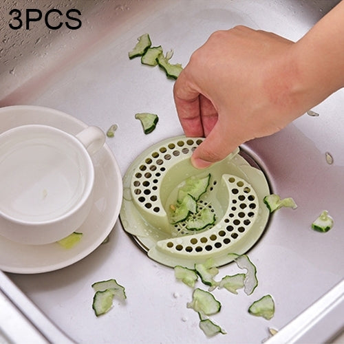 3 PCS Anti Clogging Kitchen Sink Strainer Stopper Filter Drainers Drain Cover Floor Waste Stopper Drain, Size: 11 x 3.9cm,  Random Color Delivery