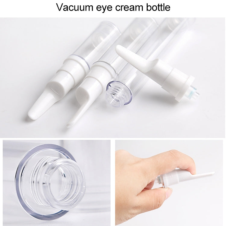 5 PCS Clear Empty Travel Portable Refillable Plastic Pump Bottle Containers, 10ml