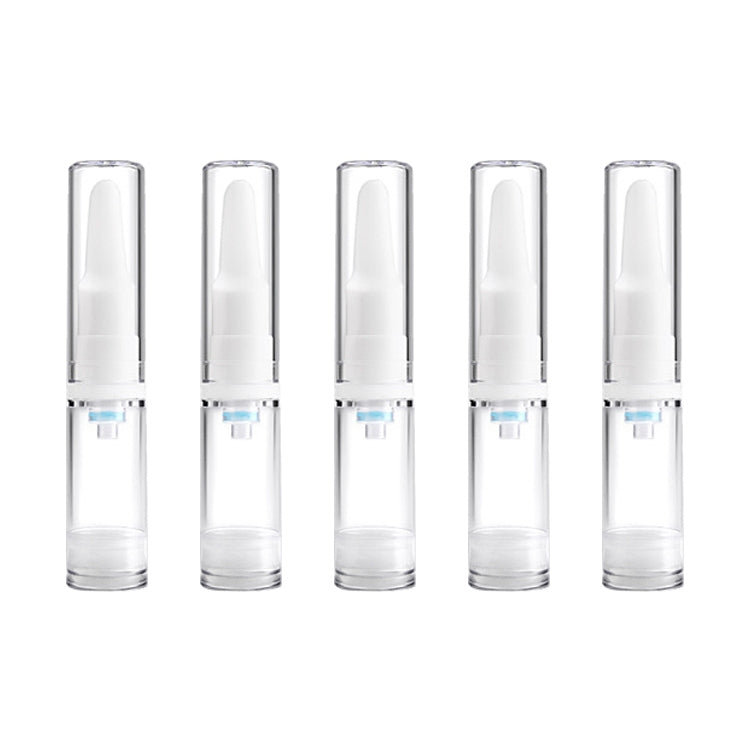 5 PCS Clear Empty Travel Portable Refillable Plastic Pump Bottle Containers, 5ml