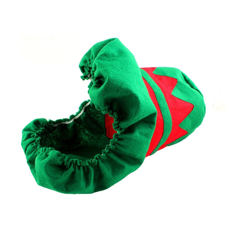 Fancy Christmas Decoration Happy Santa Elf Toilet Seat Cover Rug Bathroom Set