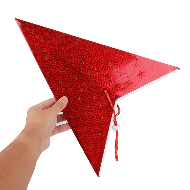 30cm Diagonal (Full Extended) Christmas Decoration 3D Holographic Paper Pentagram, Random Color Delivery
