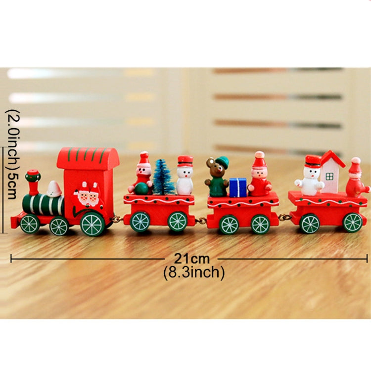 Christmas Dinner Table Decoration, Wooden Trains Children Kindergarten Christmas Decoration Ornaments Gifts