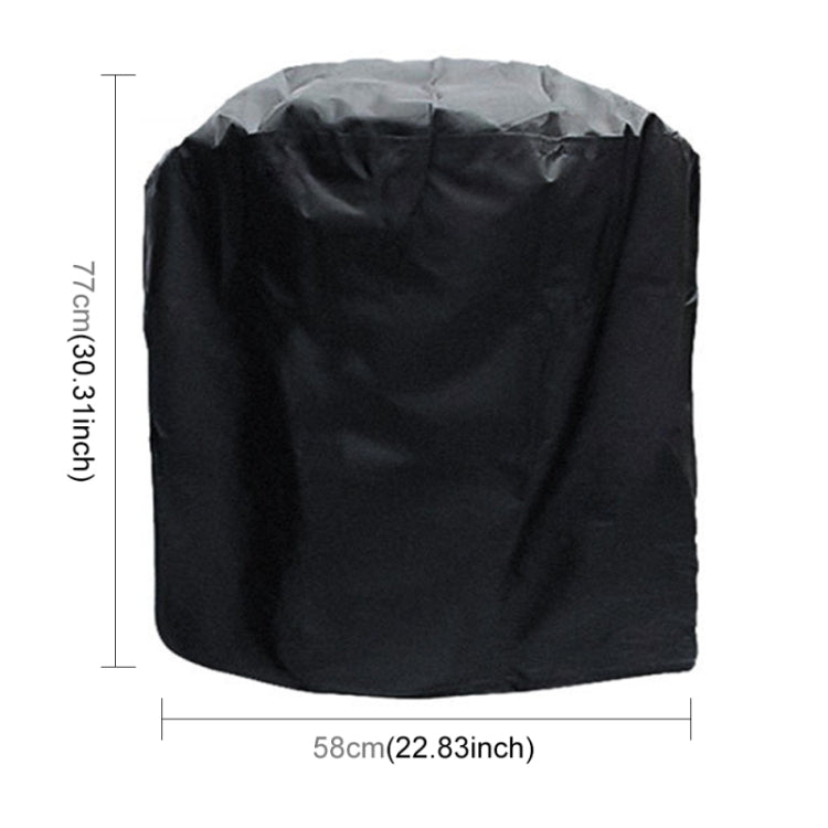 Outdoor Anti-UV Waterproof Dust-proof 210D Oxford Cloth BBQ Circle Protective Bag Charcoal Barbeque Grill Cover, Size: 58x77cm