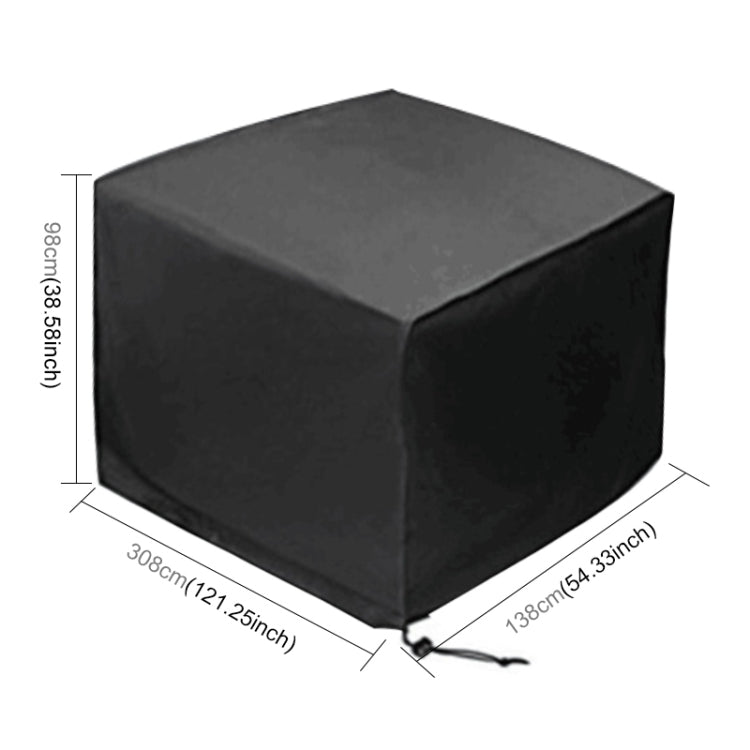 Outdoor Anti-UV Waterproof Dust-proof 210D Oxford Cloth Folding Table Chairs Protective Bag Furniture Set Cover, Size: 308x138x98cm