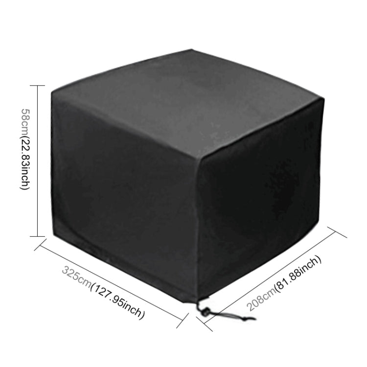 Outdoor Anti-UV Waterproof Dust-proof 210D Oxford Cloth Folding Table Chairs Protective Bag Furniture Set Cover, Size: 325x208x58cm