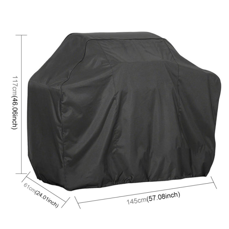 Outdoor Anti-UV Waterproof Dust-proof 210D Oxford Cloth BBQ Square Protective Bag Charcoal Barbeque Grill Cover, Size: 145x61x117cm