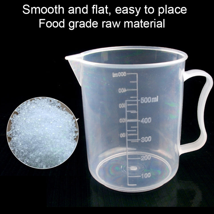 500ml Thin Section PP Plastic Flask Digital Measuring Cup Cylinder Scale Measure Glass Lab Laboratory Tools