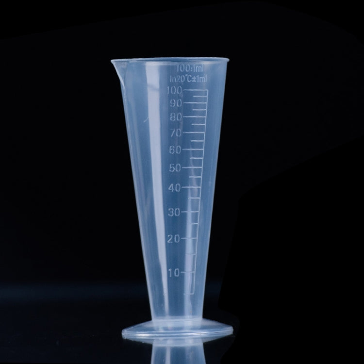 10 PCS 100ml Food Grade PP Plastic Flask Digital Cone Measuring Cup Cylinder Scale Measure Glass Lab Laboratory Tools