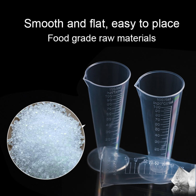 10 PCS 100ml Food Grade PP Plastic Flask Digital Cone Measuring Cup Cylinder Scale Measure Glass Lab Laboratory Tools