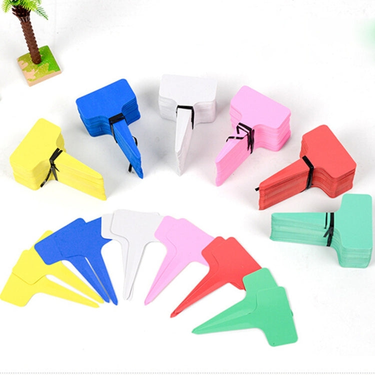 100PCS Floral Label Gardening Label T - type Label Insert Label Potted Label,Random Color Delivery