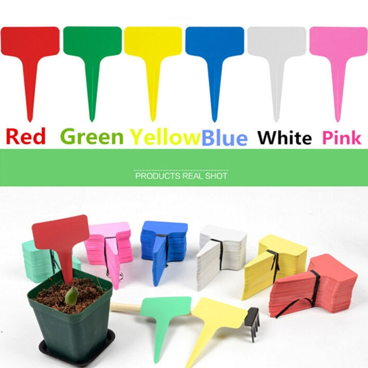 100PCS Floral Label Gardening Label T - type Label Insert Label Potted Label,Random Color Delivery