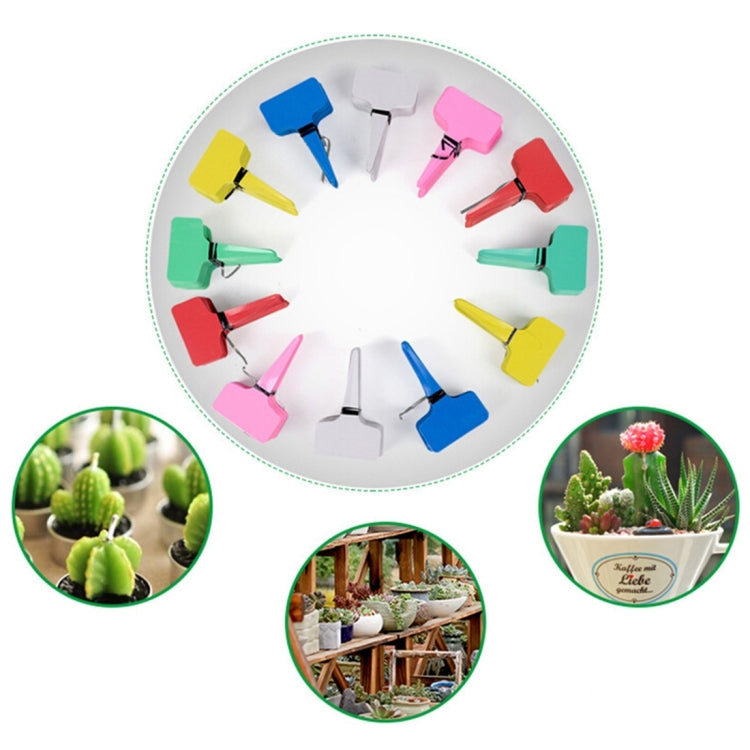 100PCS Floral Label Gardening Label T - type Label Insert Label Potted Label,Random Color Delivery