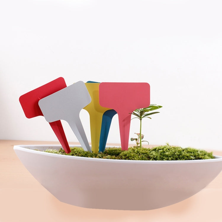 100PCS Floral Label Gardening Label T - type Label Insert Label Potted Label,Random Color Delivery