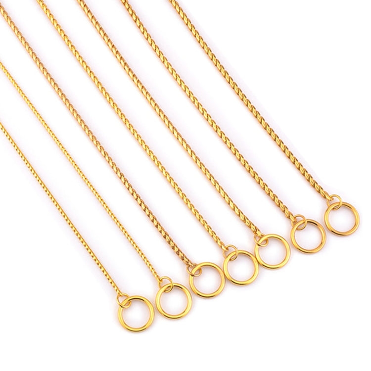 Pet Collars Pet Neck Strap Dog Neckband Snake Chain Dog Chain  Solid  Metal Chain Dog Collar，Length:40cm