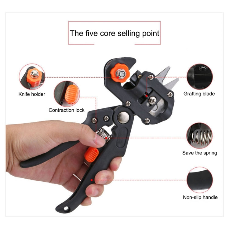 Professional Grafting Tool Set Pruning Scissors Seedling Grafting Machine Grafting Device with Three Blades, a Cross Knife ,a Wrench