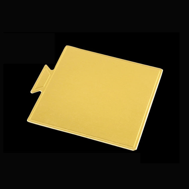 100 / Pack Small Square Cake Cardboard Pad Thick Rigid Golden Cake Mousse Cake Mat