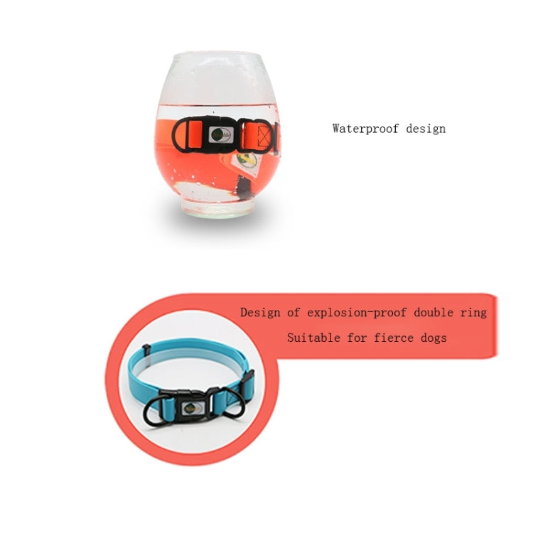 PVC Material Waterproof Adjustable Dual Loop Pet Dogs Collar, Suitable for Ferocious Dogs, Size: S, Collar Size: 24-36 cm