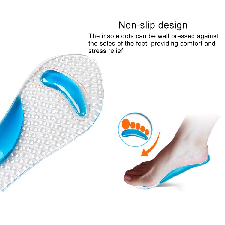 Women Silicone Gel Massage Arch Support Insoles Orthotic Flatfoot Prevent Foot Cocoon High Heels Shoes Pad ,Random Color Delivery