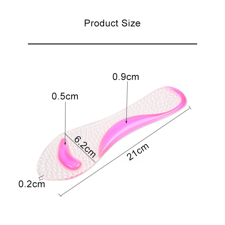 Women Silicone Gel Massage Arch Support Insoles Orthotic Flatfoot Prevent Foot Cocoon High Heels Shoes Pad ,Random Color Delivery