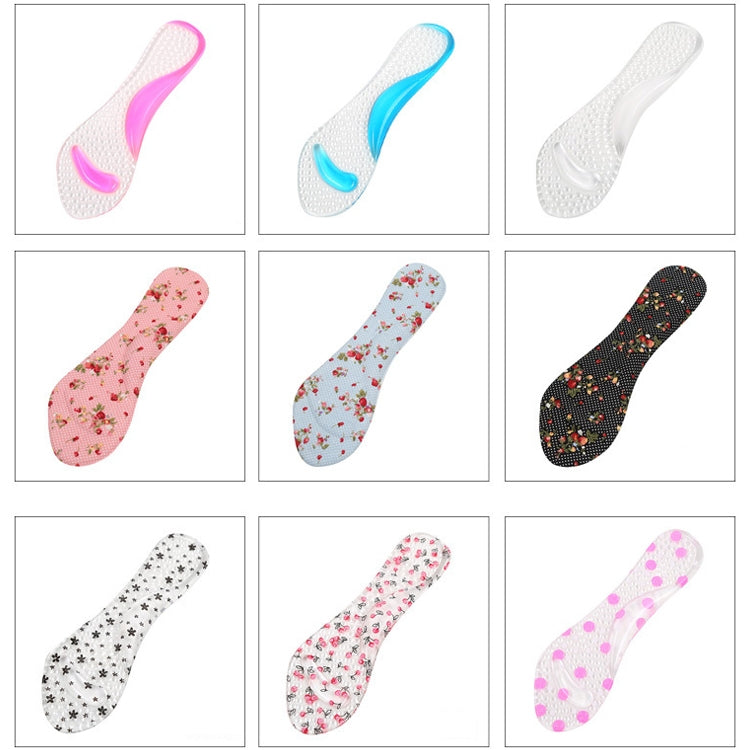 Women Silicone Gel Massage Arch Support Insoles Orthotic Flatfoot Prevent Foot Cocoon High Heels Shoes Pad ,Random Color Delivery