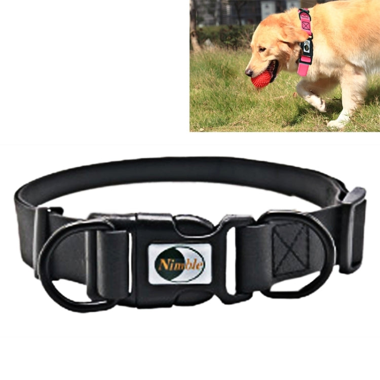 PVC Material Waterproof Adjustable Dual Loop Pet Dogs Collar, Suitable for Ferocious Dogs, Size: L, Collar Size: 39-63 cm