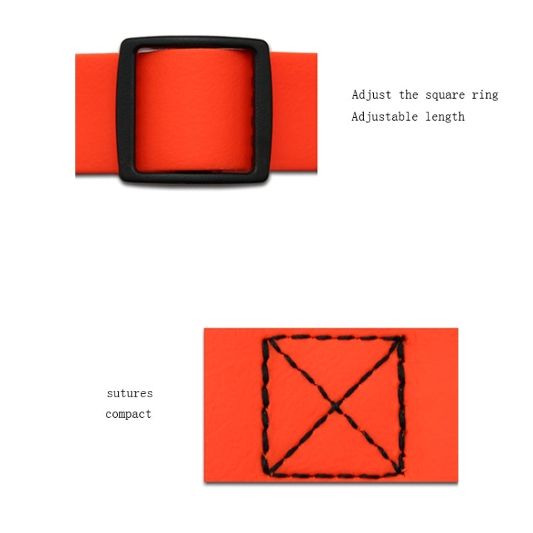 PVC Material Waterproof Adjustable Dual Loop Pet Dogs Collar, Suitable for Ferocious Dogs, Size: L, Collar Size: 39-63 cm