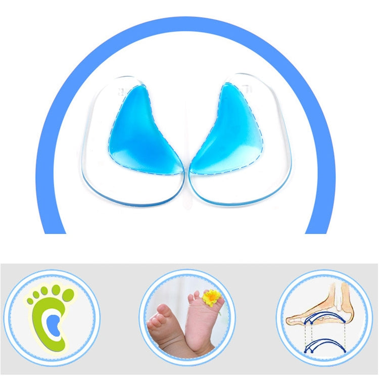 2 Pairs Kids Gel Insoles Orthopedic Arch Support Insoles for Child Shoes Flatfoot Corrector Pads Baby Toddler Insole, Size: S