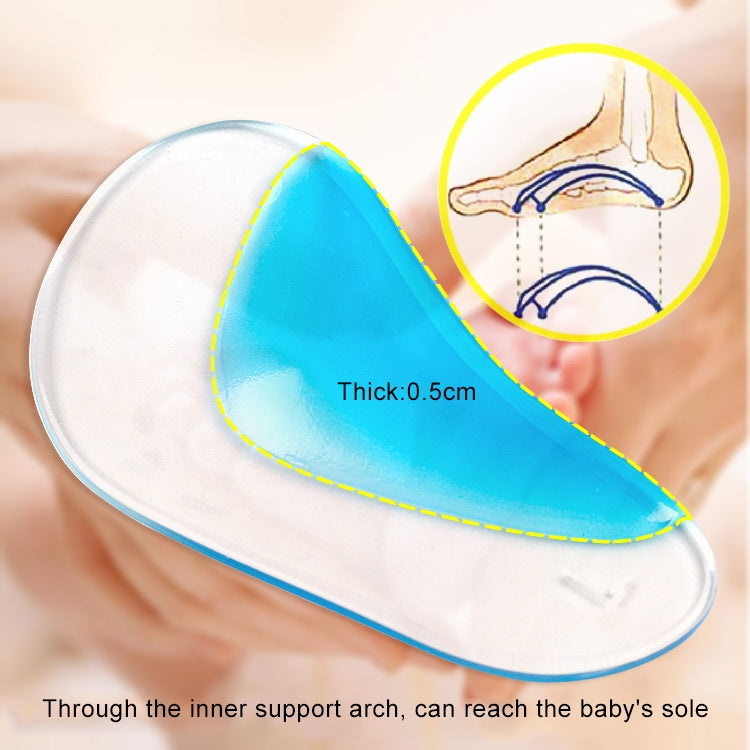 2 Pairs Kids Gel Insoles Orthopedic Arch Support Insoles for Child Shoes Flatfoot Corrector Pads Baby Toddler Insole, Size: L