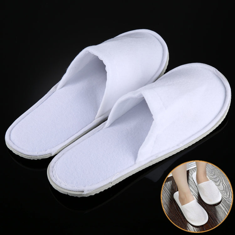 10 Pairs Hotel Supplies Portable Disposable Travel Slippers, Length: 26cm