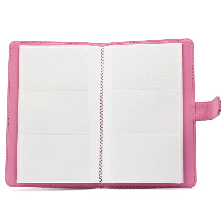 Pink Flamingo Pattern 3 inch DIY PU Mini Creativity Insert Type 32 Pages Exquisite Photo Album for Polaroid