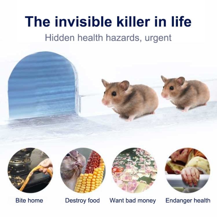 Electronic Ultrasonic Mosquito Rat Pest Control Repeller with LED Light, US Plug, AC90V-250V (White+Blue)