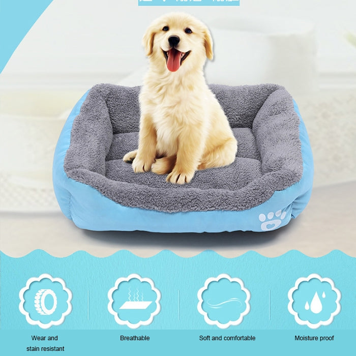 Four Seasons Genuine Warm Pet Dog Kennel Mat Teddy Pomerang Dog Mat, Size: M, 54×42×12cm