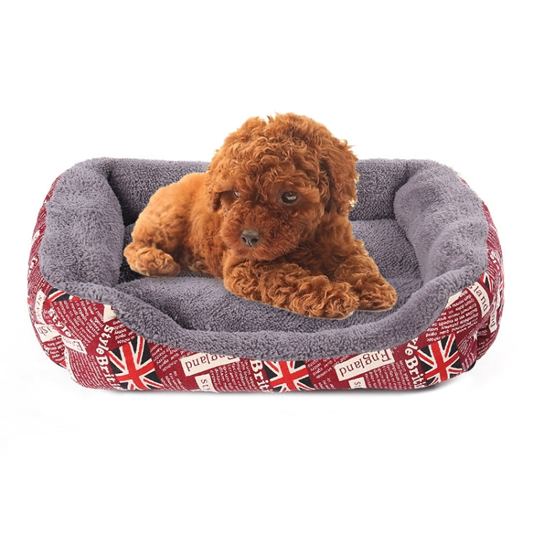 National Flag Four Seasons Genuine Warm Pet Dog Kennel Mat Pet Bed, Size: M, 54×42×12cm