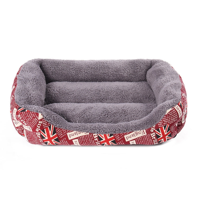 National Flag Four Seasons Genuine Warm Pet Dog Kennel Mat Pet Bed, Size: M, 54×42×12cm
