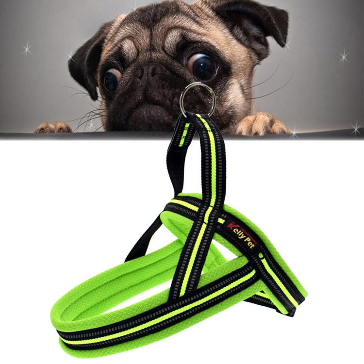 Pet Dogs A7 Reflective Polyester Chest Harness Lead Leash Traction Big Dogs Safety Chain Rope Collar, Size: XS, 2.0*42*50cm