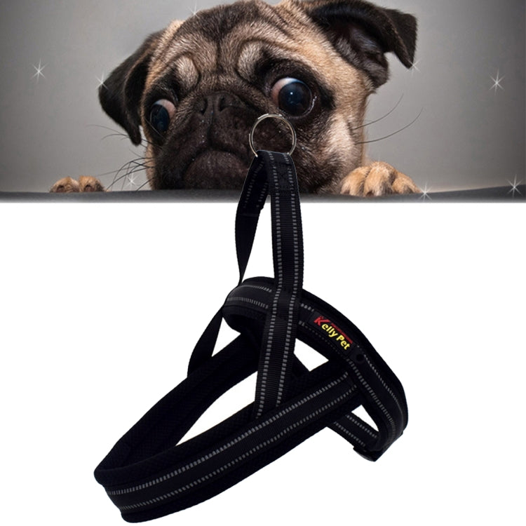 Pet Dogs A7 Reflective Polyester Chest Harness Lead Leash Traction Big Dogs Safety Chain Rope Collar, Size: M, 2.5*60*74cm