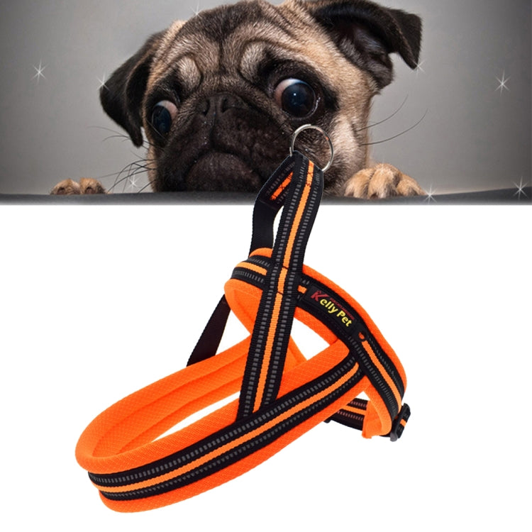 Pet Dogs A7 Reflective Polyester Chest Harness Lead Leash Traction Big Dogs Safety Chain Rope Collar, Size: S, 2.0*50*62cm