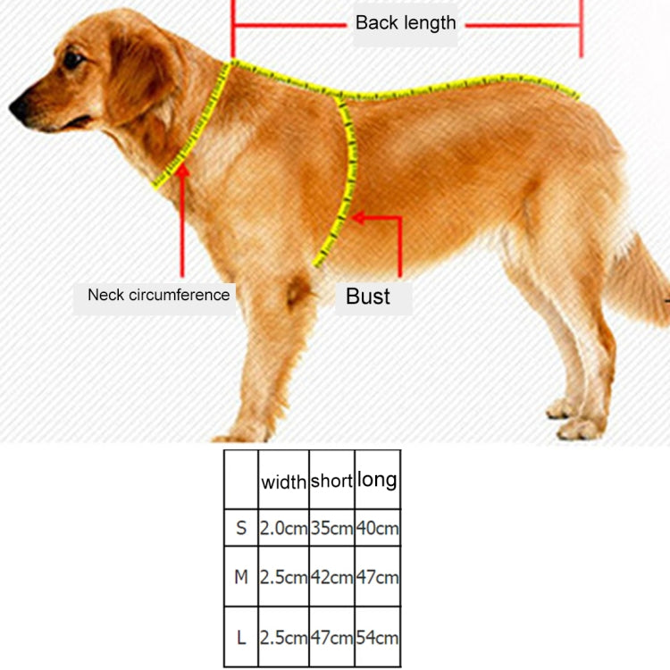 Pet Dogs Polyester Reflective Breathable Pets Collar Traction Lead Leash, Size: M, 2.5*42*47cm